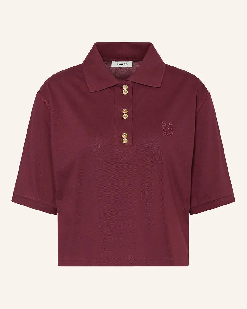 Sandro Piqué-Poloshirt Dunkelrot