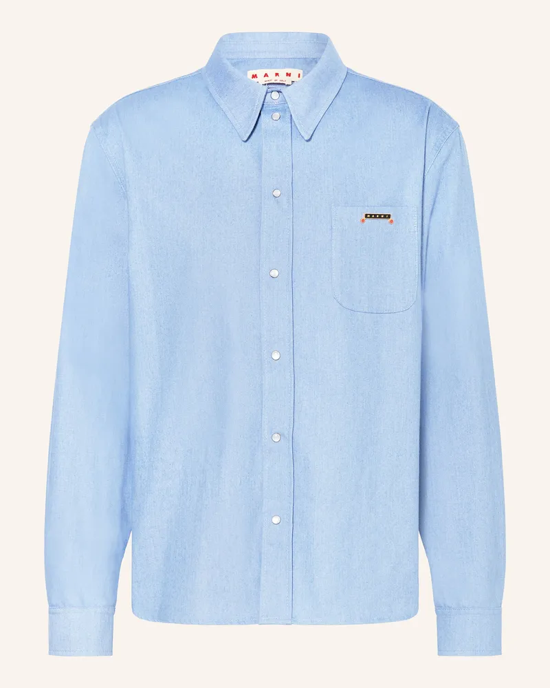 Marni Hemd Comfort Fit Hellblau