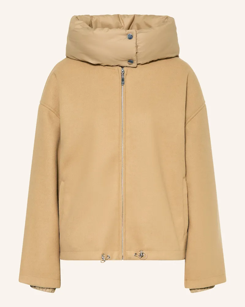 monari Jacke Mit Abnehmbarer Kapuze braun Cognac