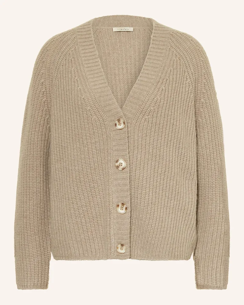 lilienfels Strickjacke mit Cashmere Taupe