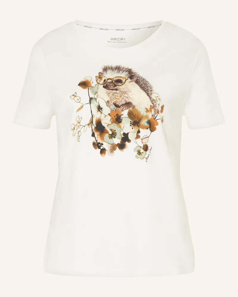 Marc Cain T-Shirt Mit Schmucksteinen Und Pailletten weiss 110