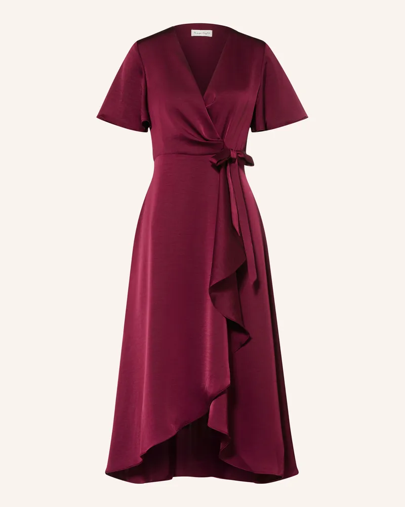 Phase Eight Wickelkleid Julissa Aus Satin rot Dunkellila