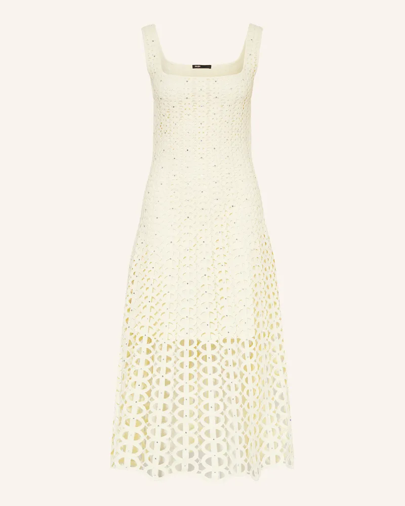 Maje Strickkleid mit Schmucksteinen Gelb