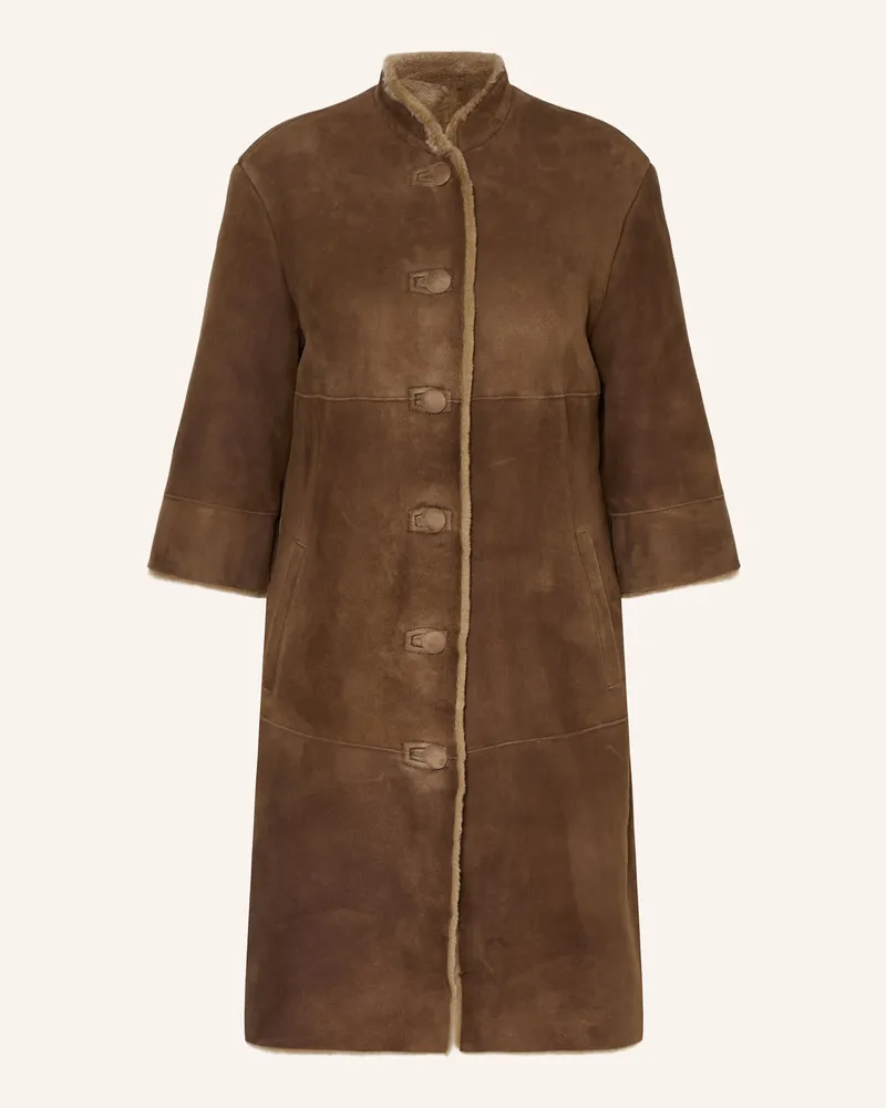 Meindl Ledermantel Seymore Mit 3/4-Arm braun Dunkelbraun