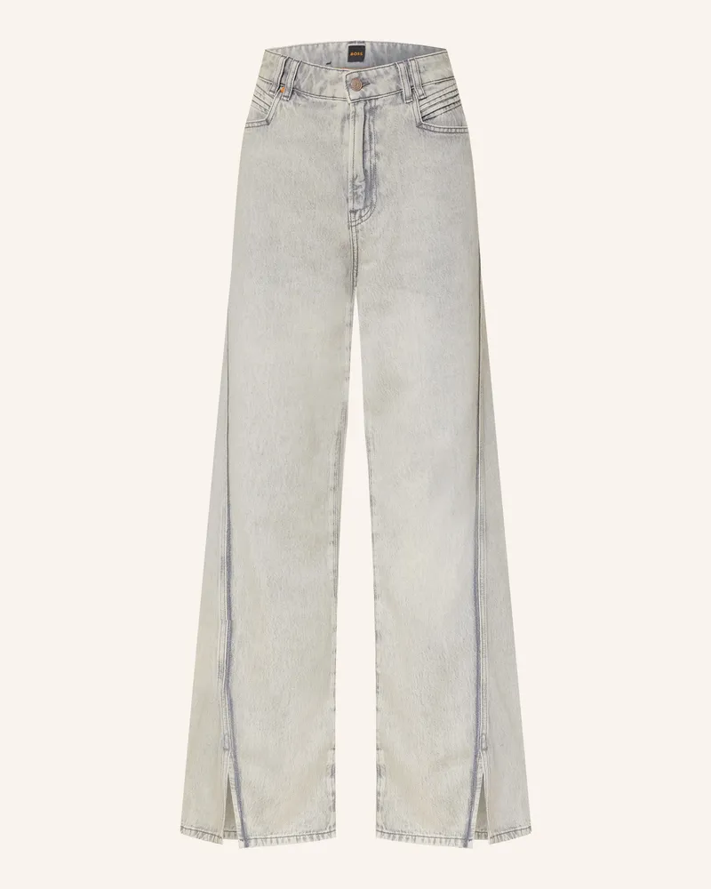 HUGO BOSS Wide Leg Jeans Marlene grau 020