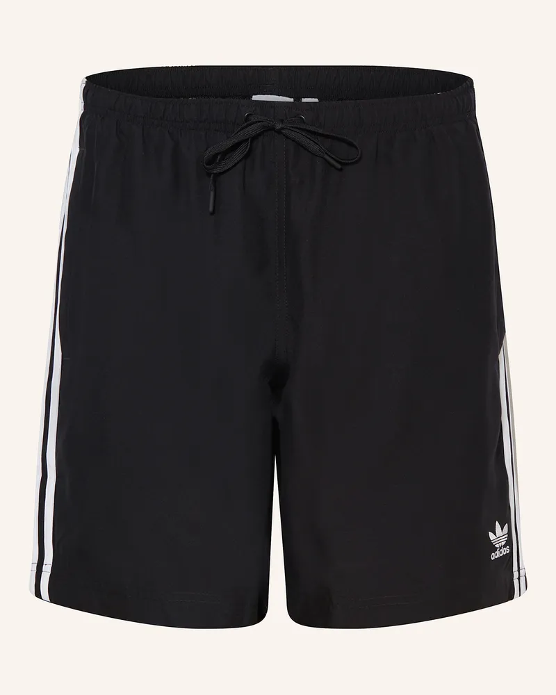adidas Badeshorts ADICOLOR 3-STREIFEN 8-INCH Schwarz