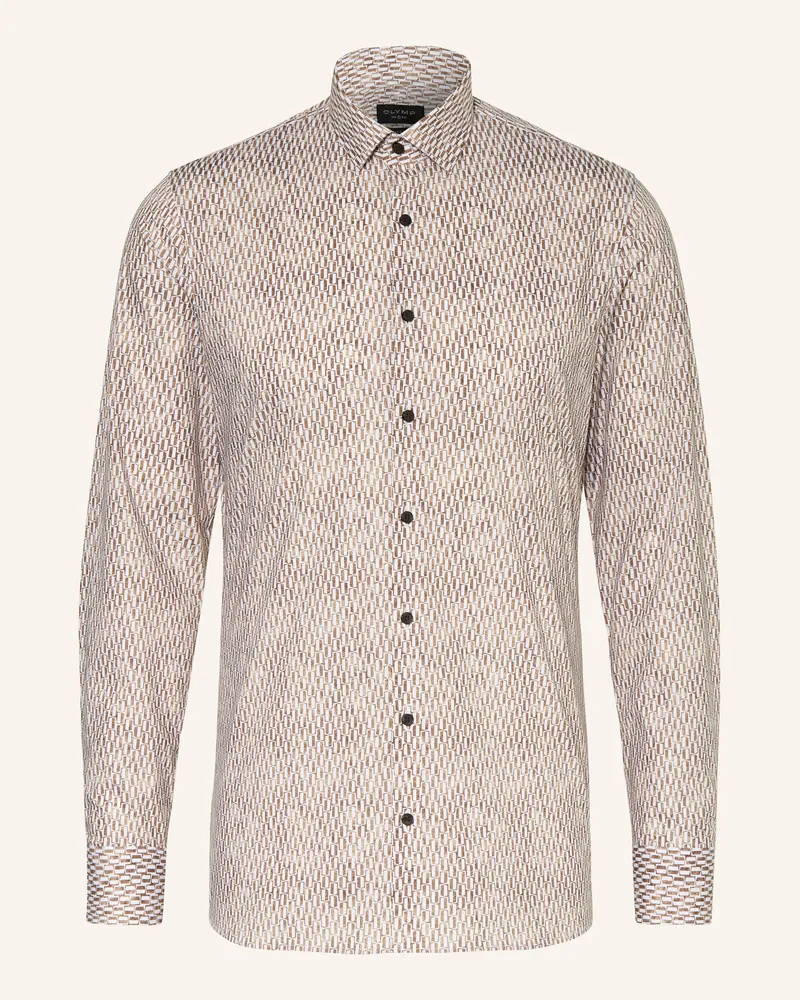 Olymp Hemd No. Six Super Slim beige Braun