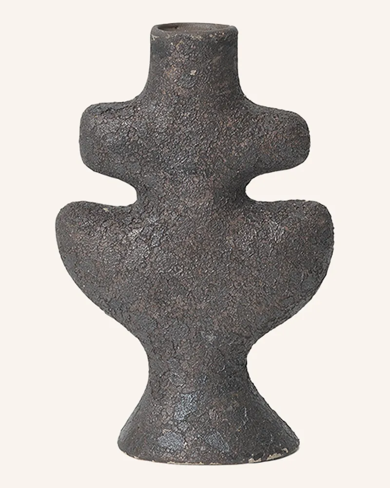 ferm LIVING Kerzenhalter Yara Small grau Dunkelgrau