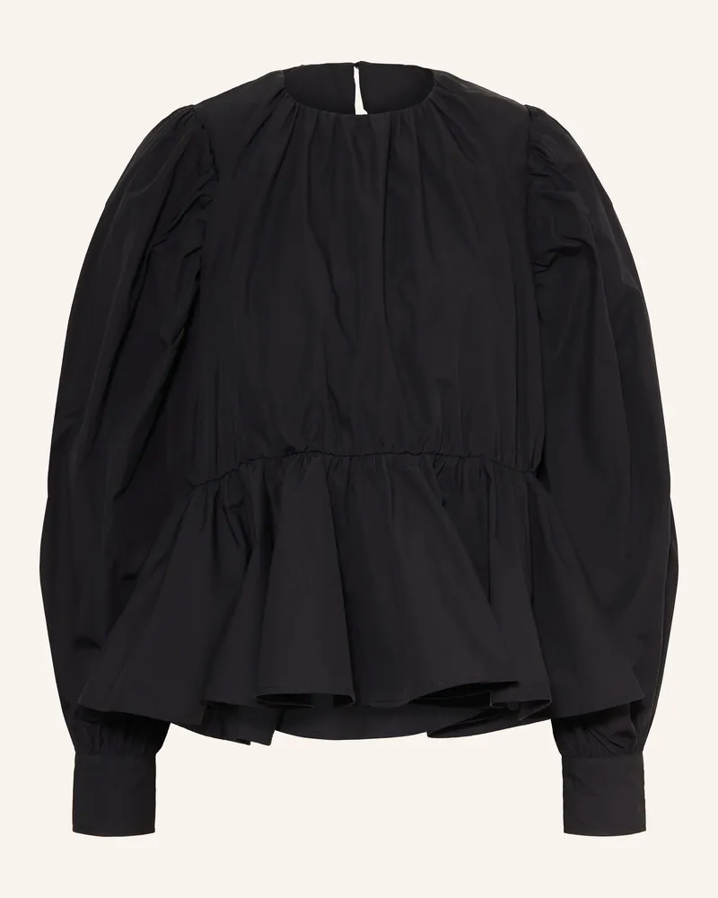 Ganni Blusenshirt schwarz Schwarz