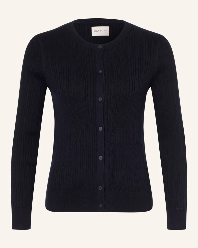 Gant Strickjacke blau Dunkelblau
