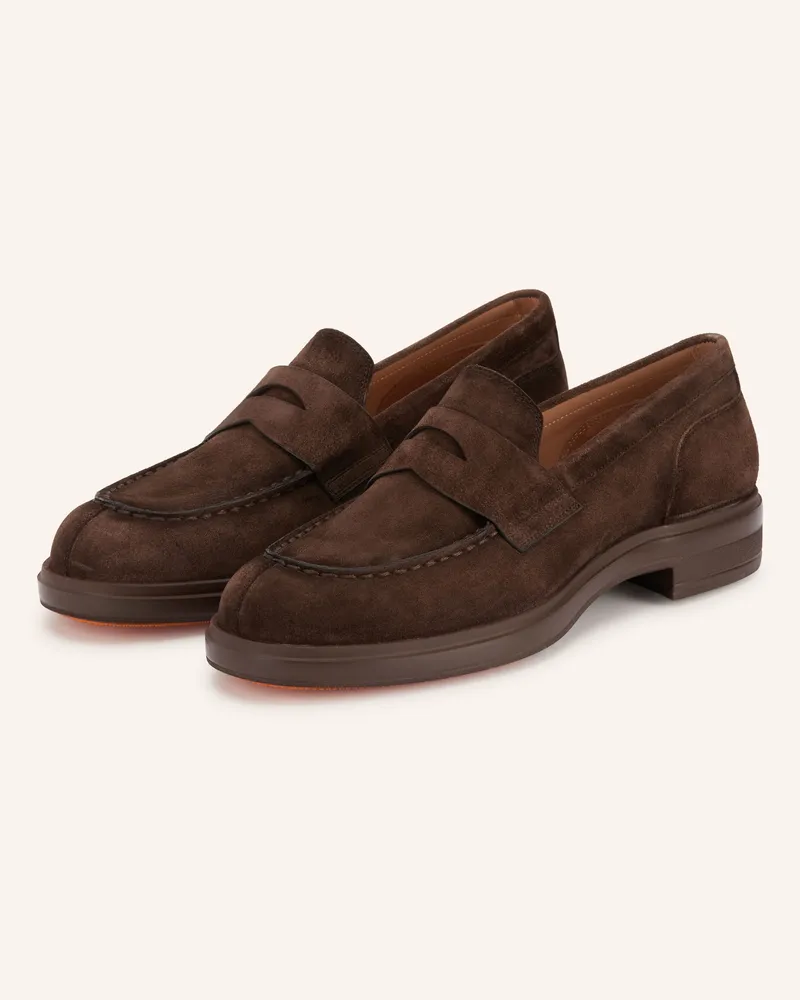 Santoni Penny-Loafer Easy braun Dunkelbraun