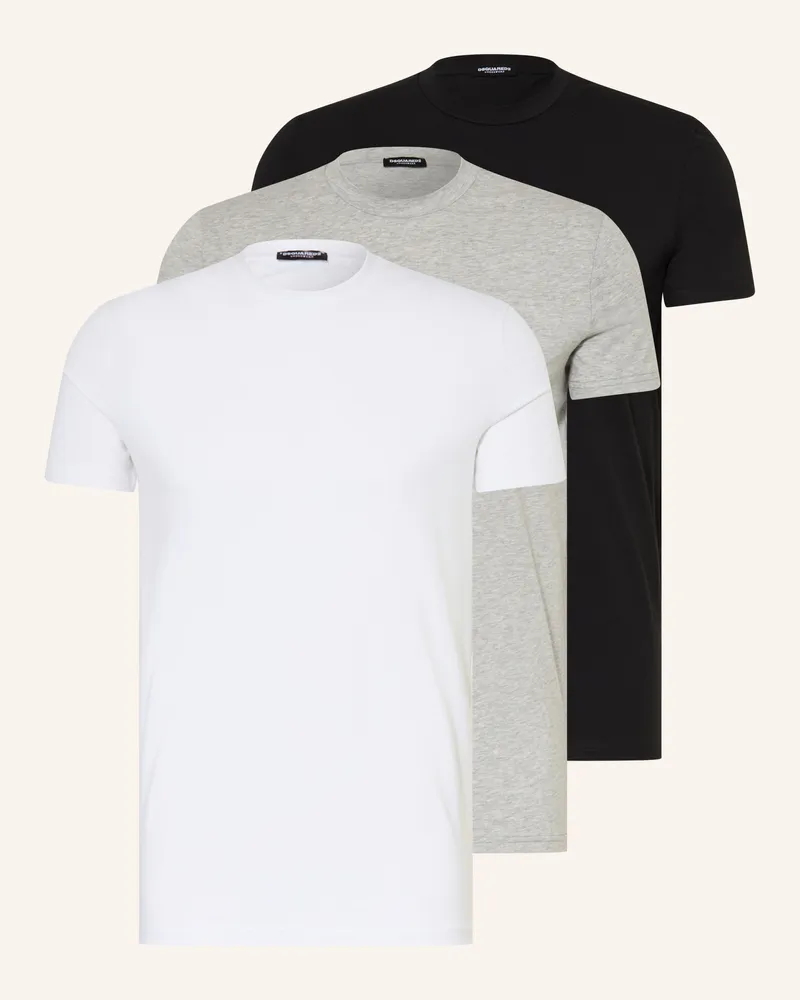 Dsquared2 3er-Pack T-Shirts grau Grau