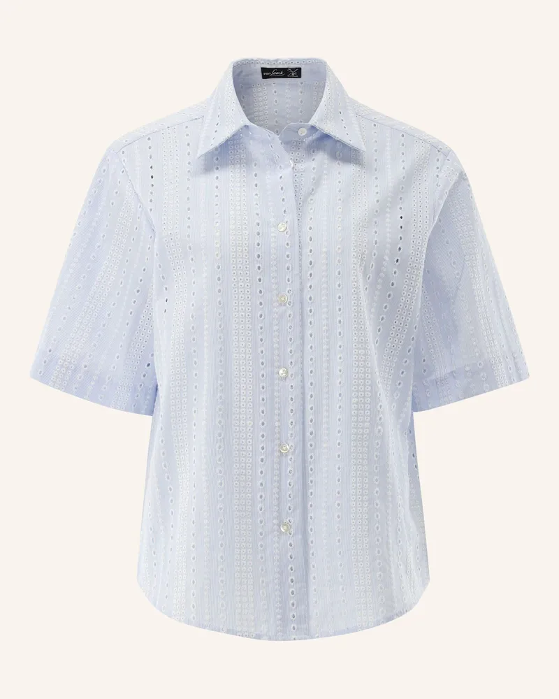 van Laack Bluse Modern Fit blau Blau