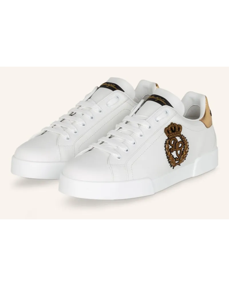 Dolce & Gabbana Sneaker PORTOFINO - WEISS/ GOLD Weiss