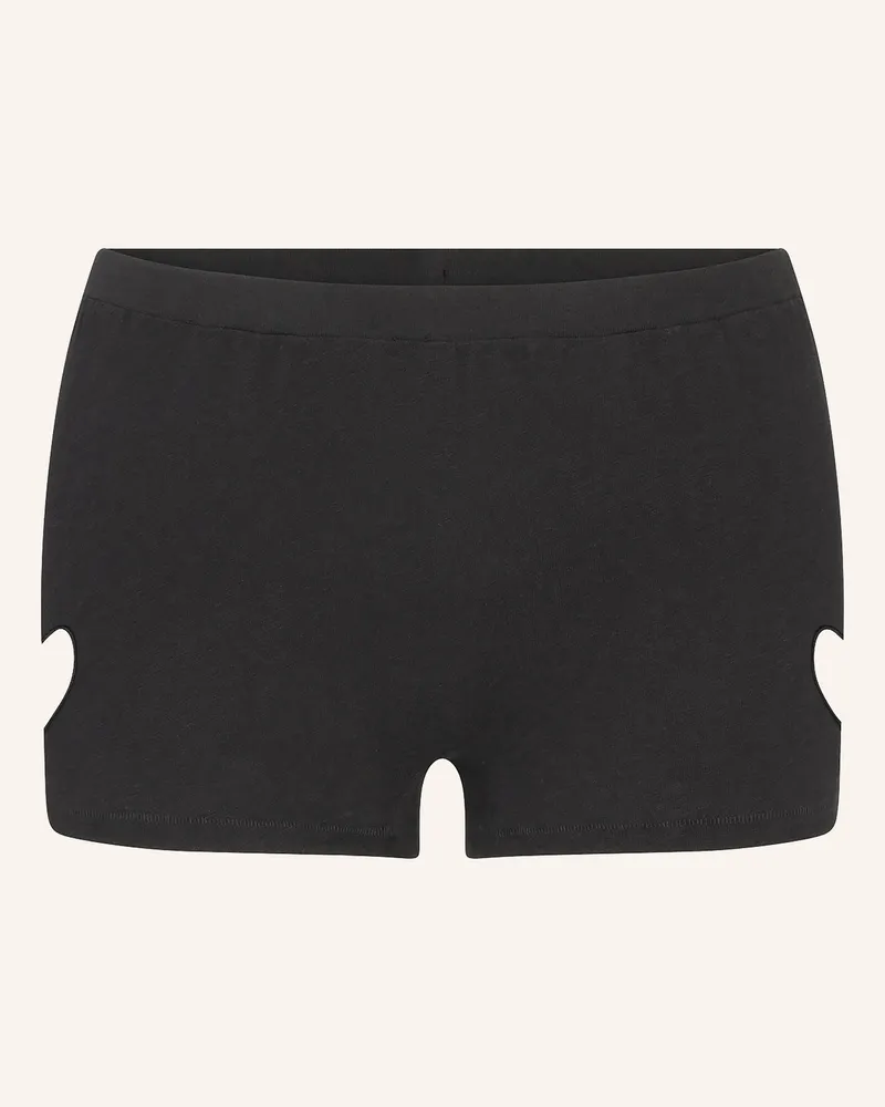 SKIMS Lounge-Shorts Worn In Jersey schwarz Washed