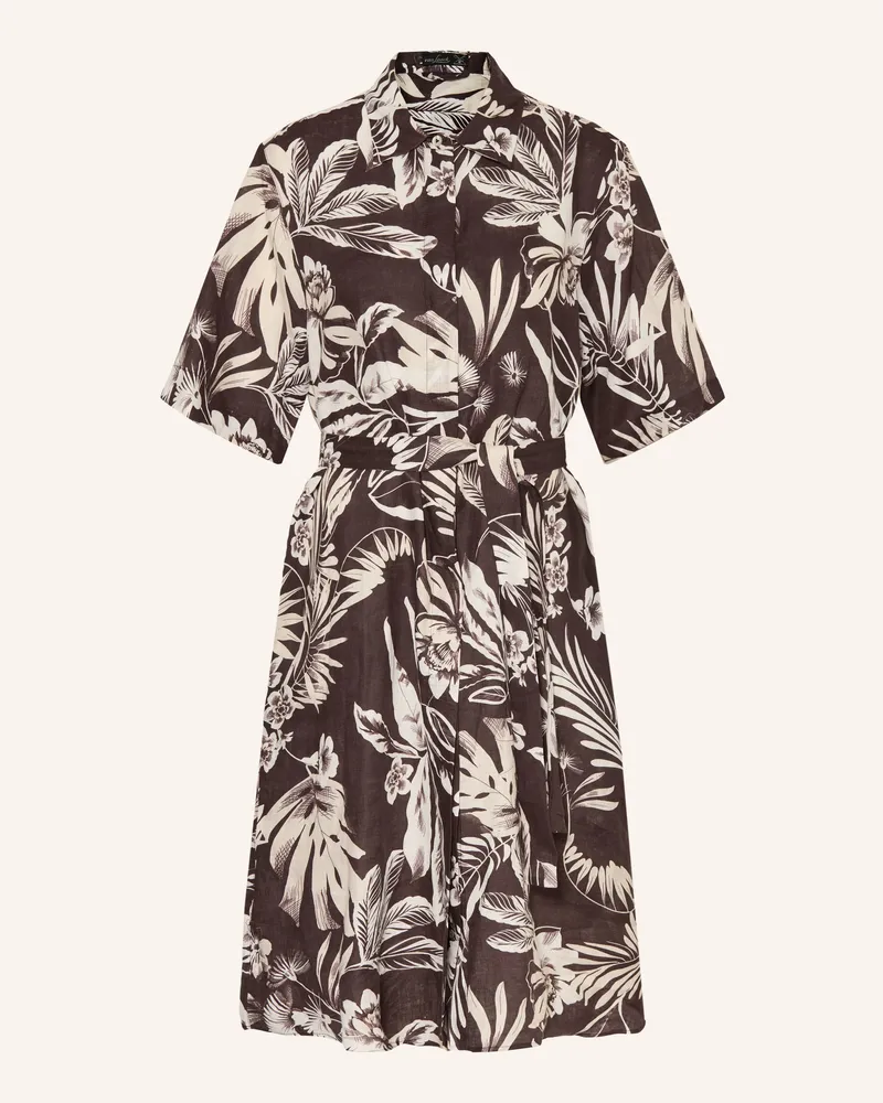 van Laack Hemdblusenkleid Vl-Kaimah-Svkn Aus Leinen braun Dunkelbraun