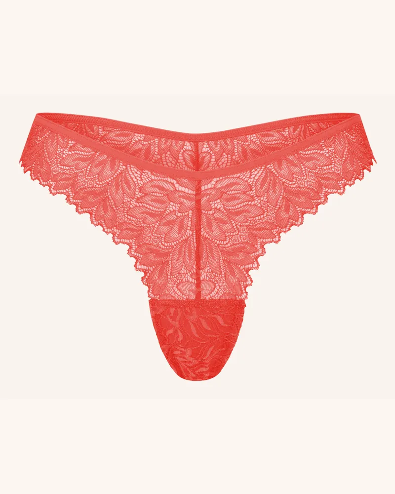 Ehrlich Textil Dreamy Lace Brazil String Aus Nachhaltiger Spitze - Atmungsaktiv orange Orange