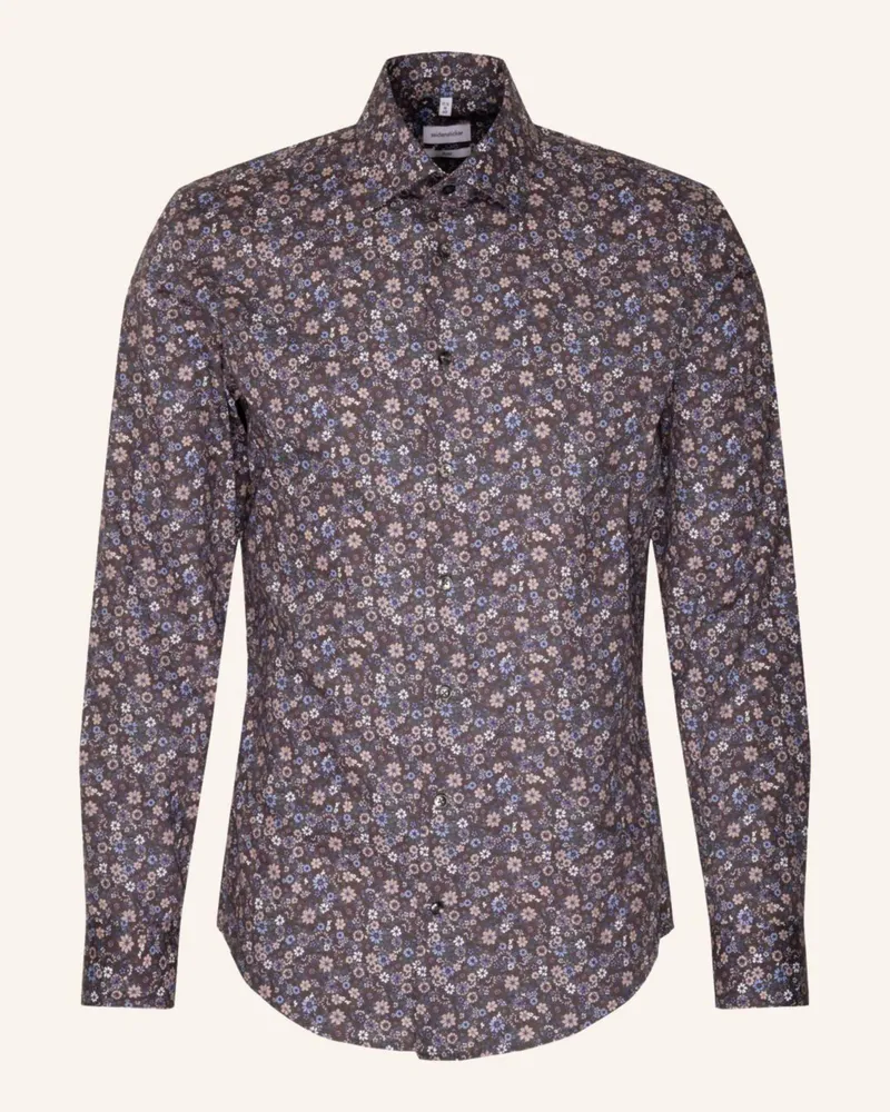 Seidensticker Business Hemd Slim Fit Braun