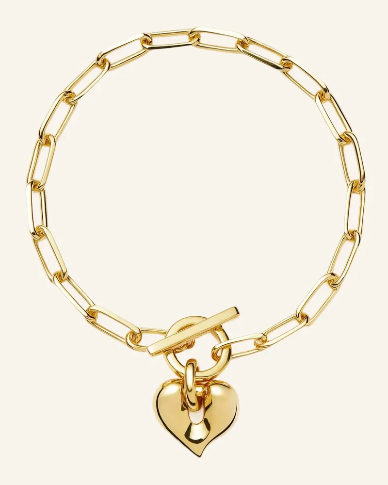 Missoma Armbänder MOLTEN HEART T-BAR CHAIN BRACELET by GLAMBOU Gold