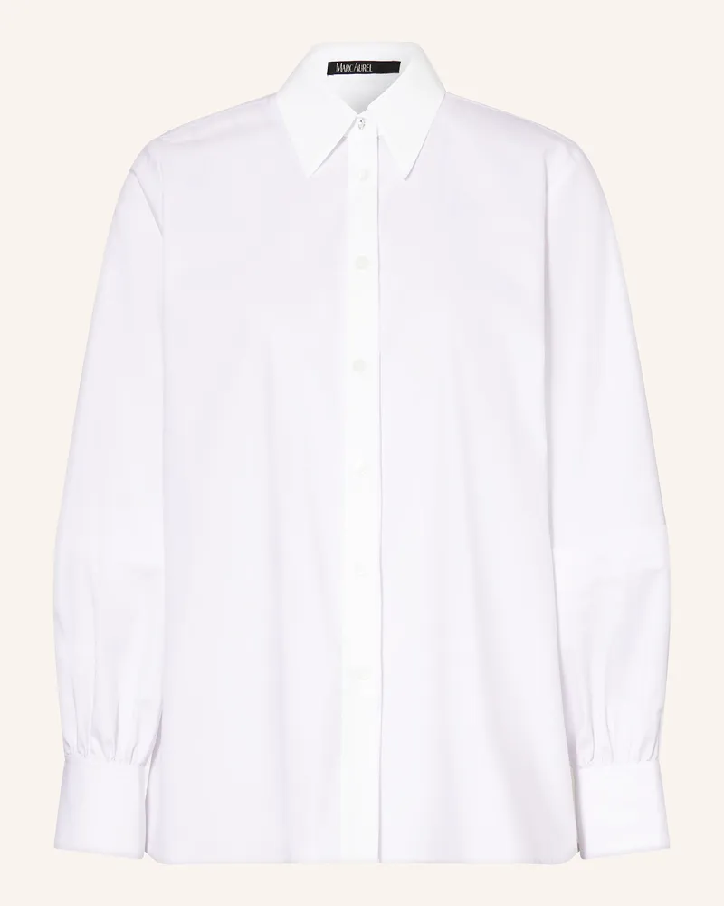 MARC AUREL Hemdbluse Mit Volants Und Schmucksteinen weiss Weiss
