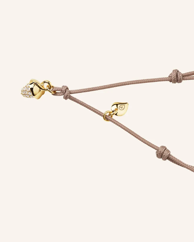 TAMARA COMOLLI Armband BRACELET 'MYMIKADO' WITH DIAMOND PAVÉ aus 18 Karat Gelbgold mit Diamant Pavé Gold