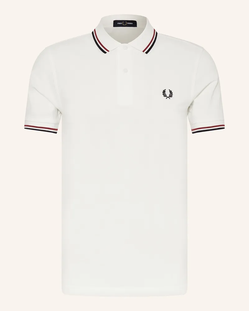 Fred Perry Piqué-Poloshirt Weiss