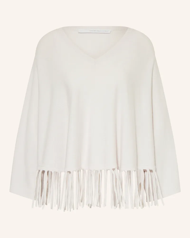 Herzen's Angelegenheit Poncho mit Cashmere Hellgrau