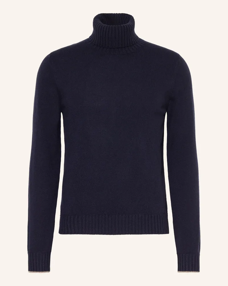 FIORONI Rollkragenpullover Aus Cashmere blau Dunkelblau