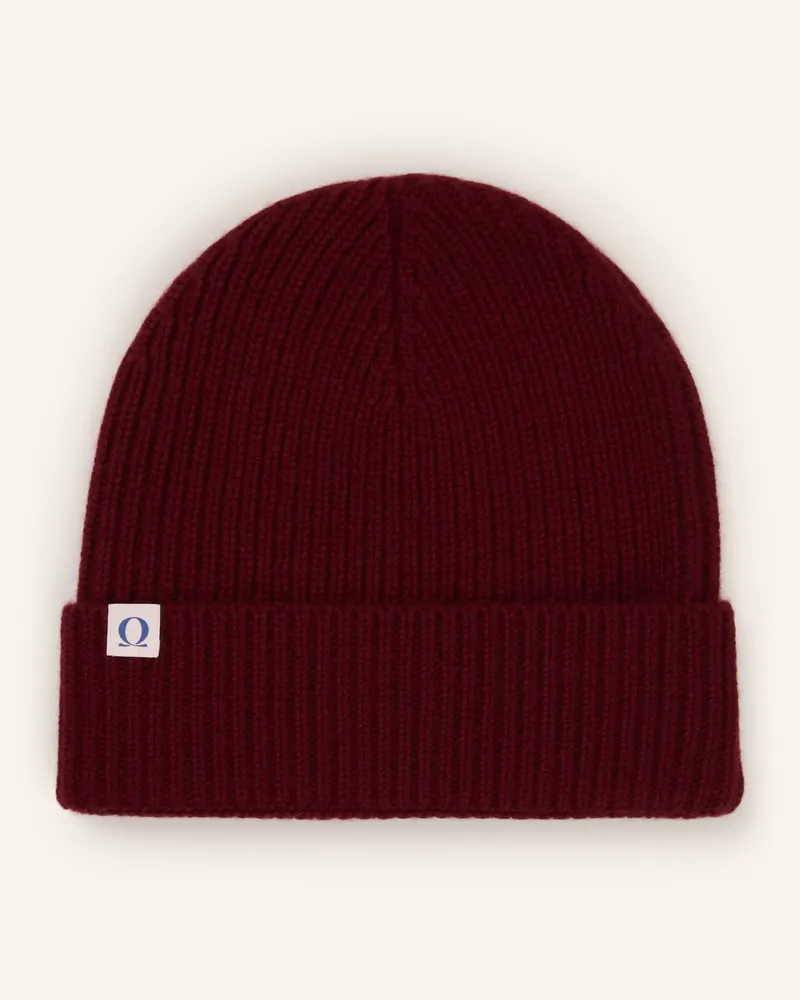Puschoen Cashmere-Mütze rot Dunkelrot