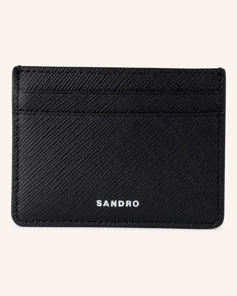 Sandro Saffiano-Kartenetui schwarz Schwarz