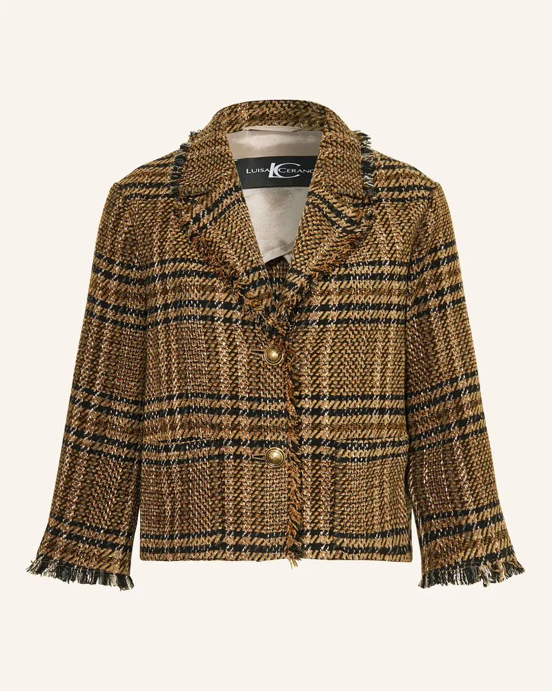 Luisa Cerano Tweed-Blazer Braun