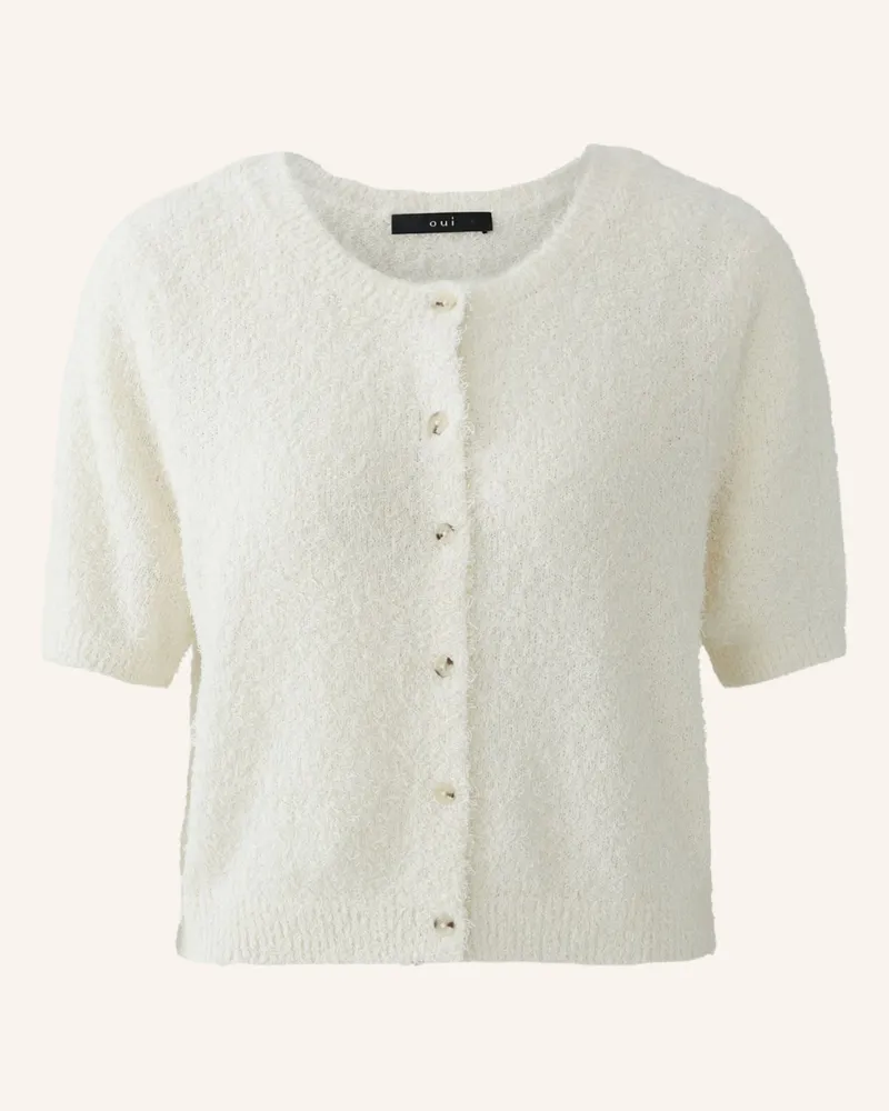 Oui  Strickjacke weiss Weiss