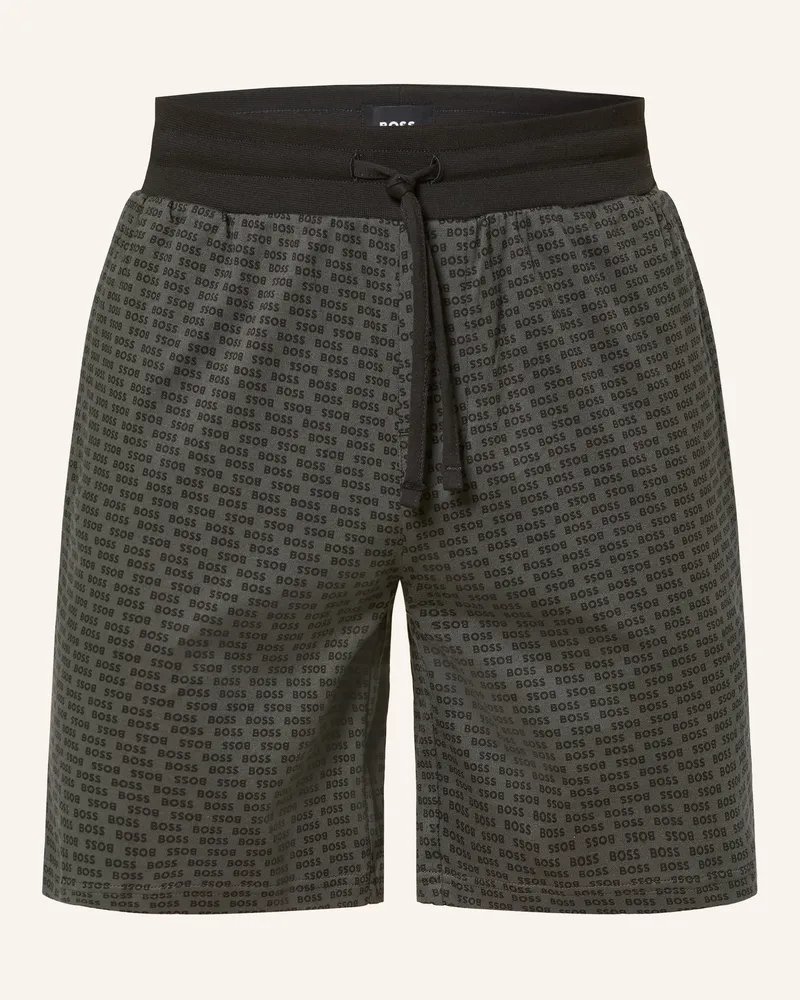 HUGO BOSS Schlafshorts Relax schwarz Grau