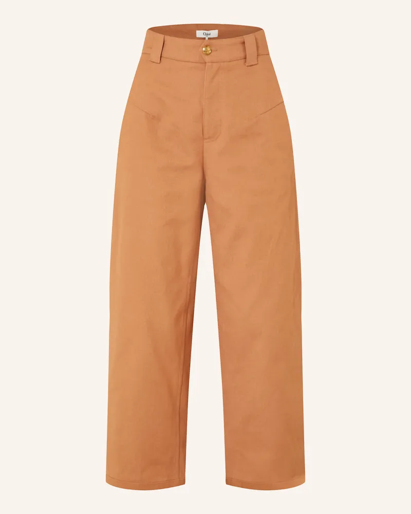 Chloé 7/8-Hose braun Camel