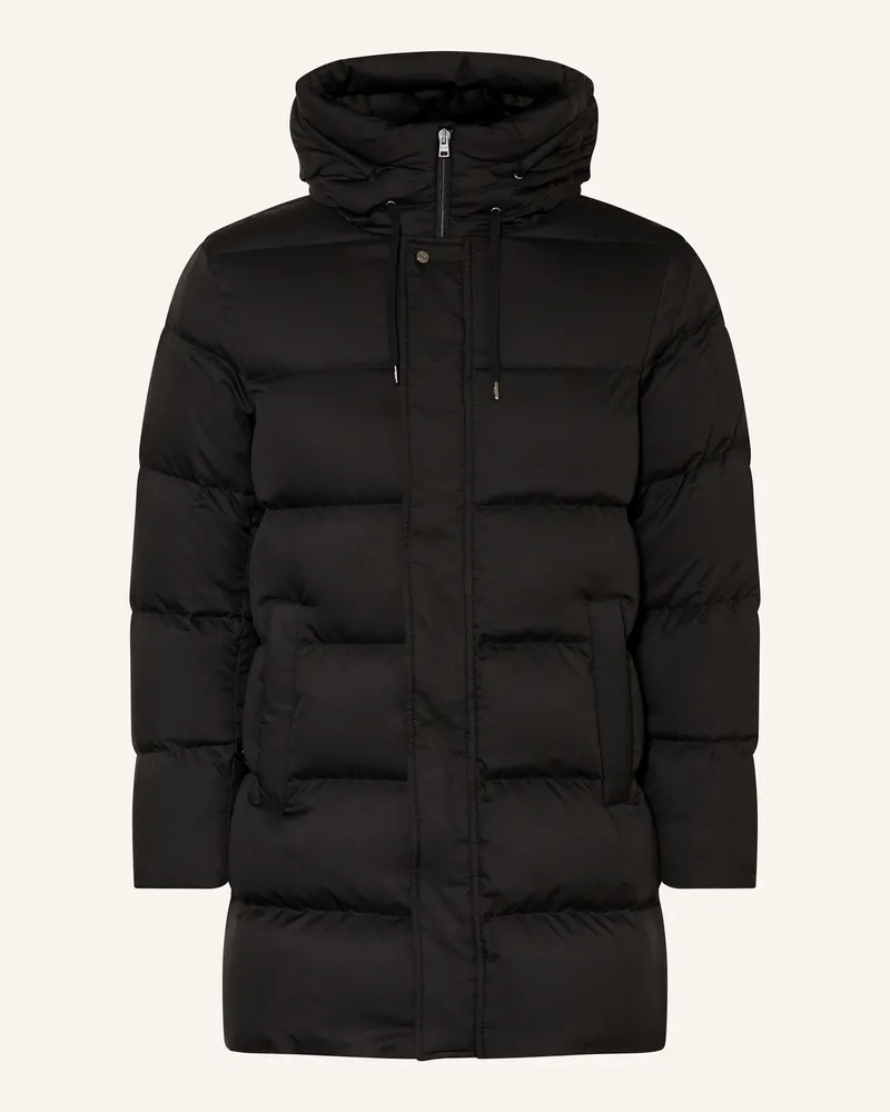 Herno Daunenjacke mit abnehmbarem Kunstfell Schwarz