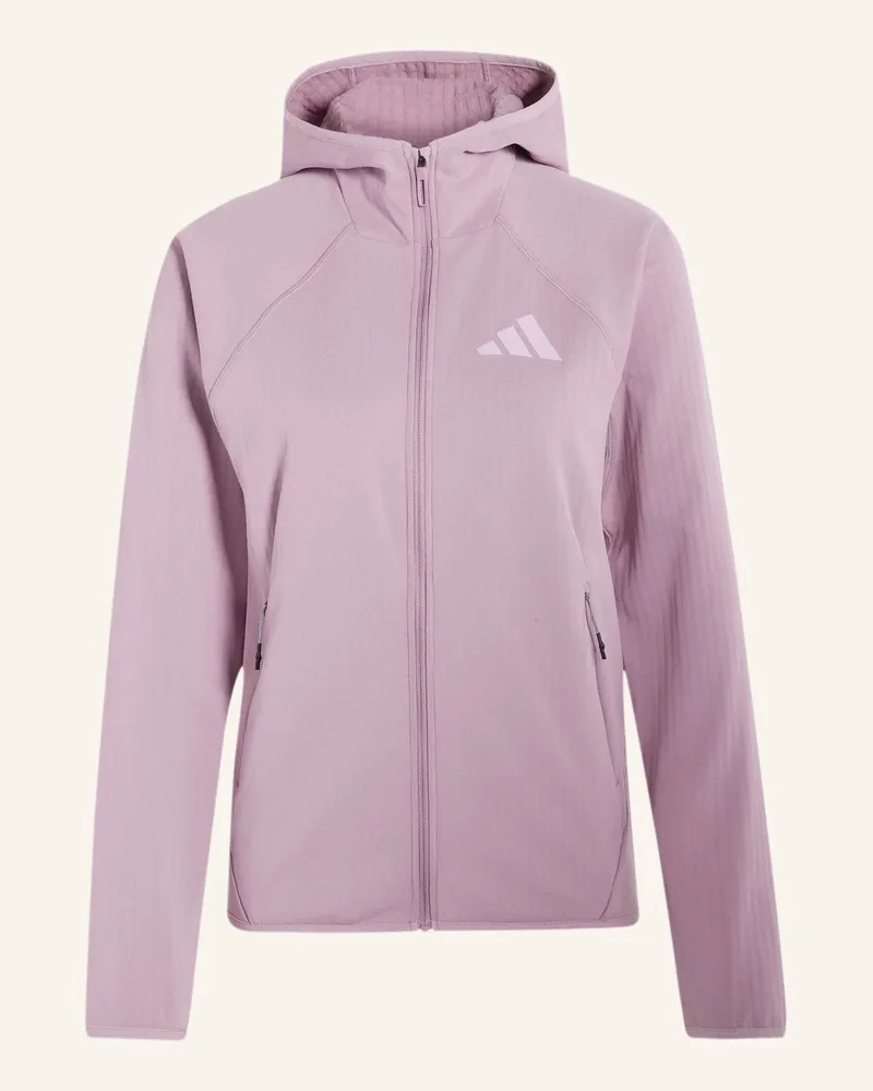 adidas Terrex Xperior Climawarm+ Ventknit Fleece-Kapuzenjacke lila Lila