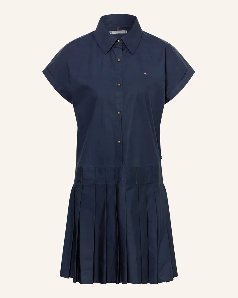 Tommy Hilfiger Hemdblusenkleid blau Dunkelblau