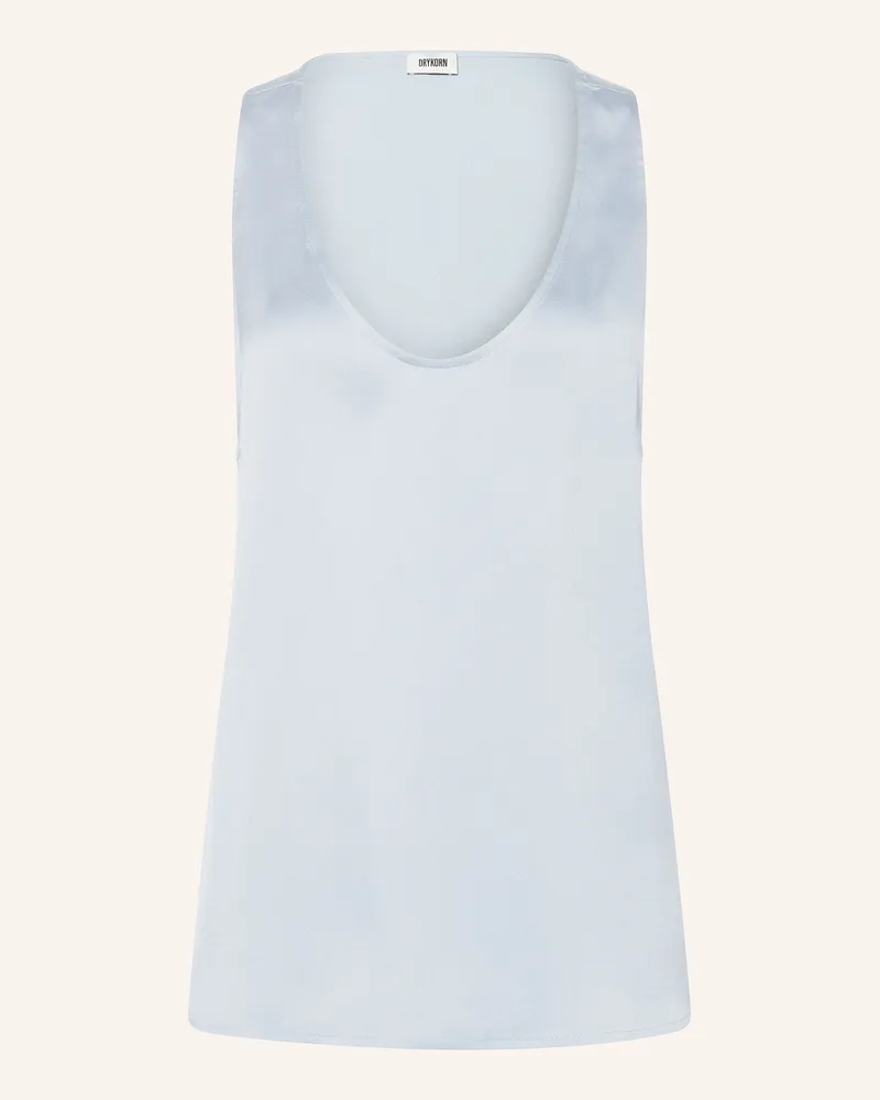 Drykorn Blusenshirt AMINAH aus Satin Hellblau
