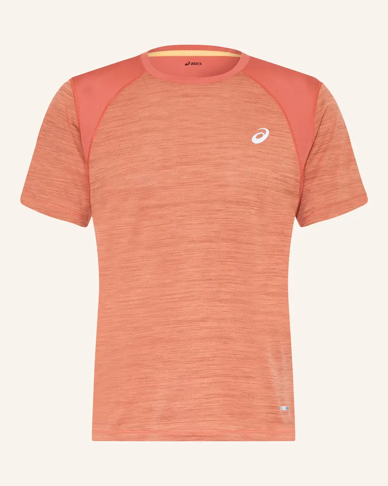 Asics Laufshirt Road Ss pink Hellrot