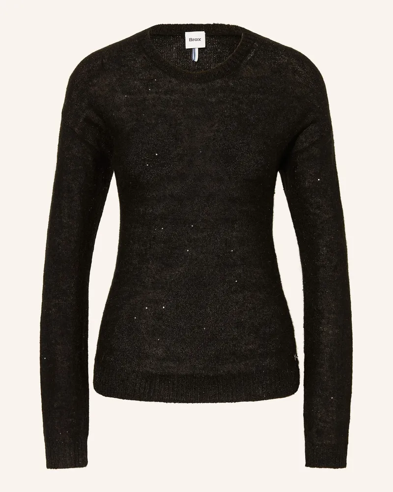 Brax Pullover LESLEY mit Pailletten Schwarz