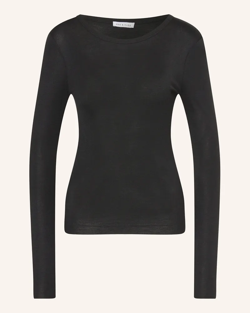 Mrs & HUGS Longsleeve Schwarz