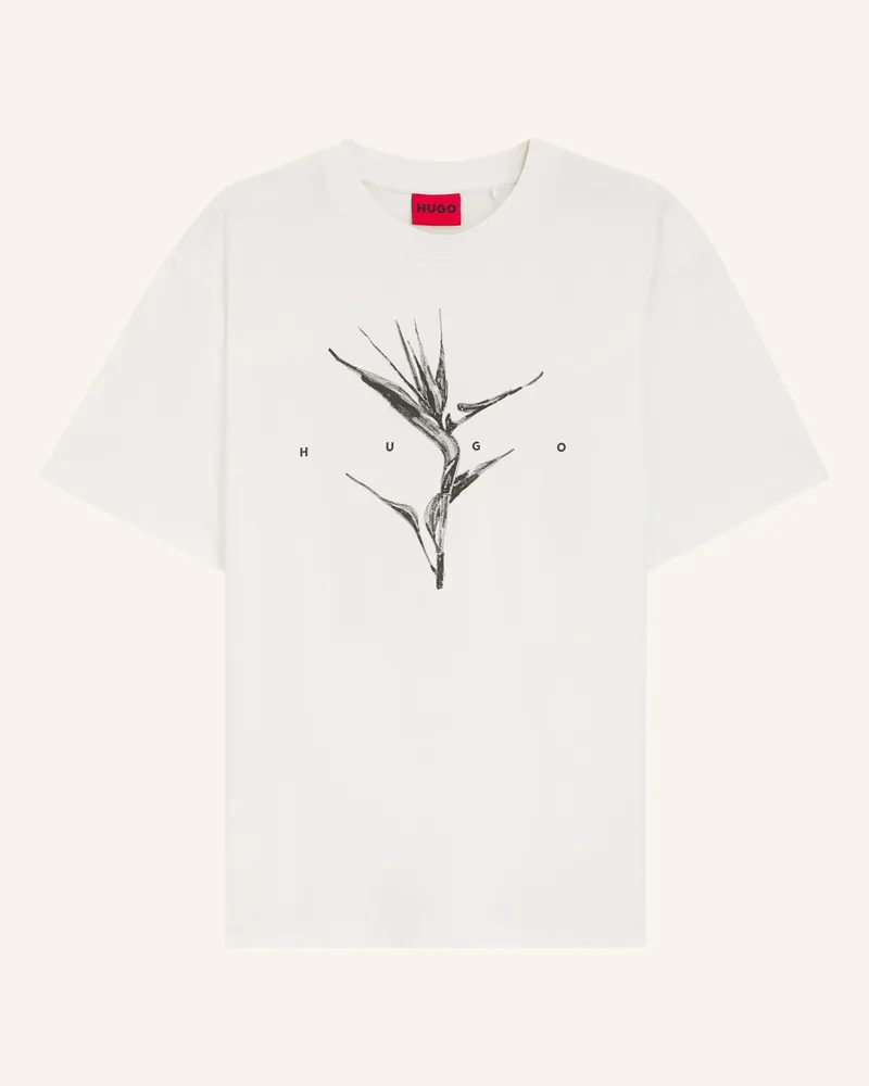HUGO BOSS T-Shirt Darise Relaxed Fit beige Weiss