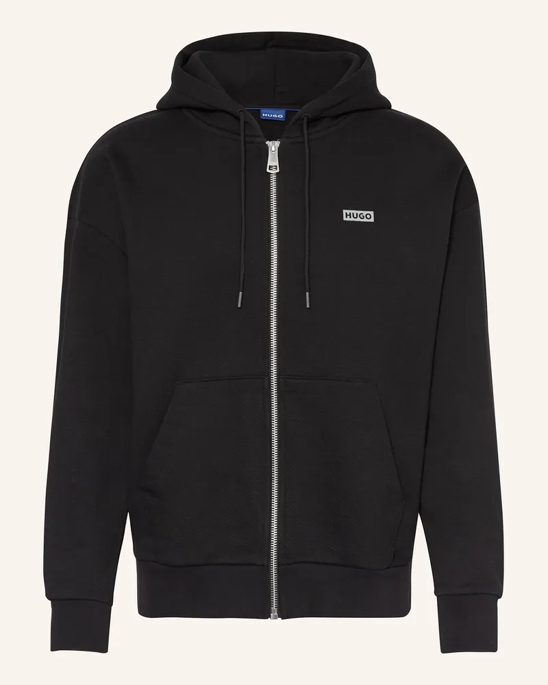 HUGO BOSS Oversized-Sweatjacke NARDIMEZ Schwarz