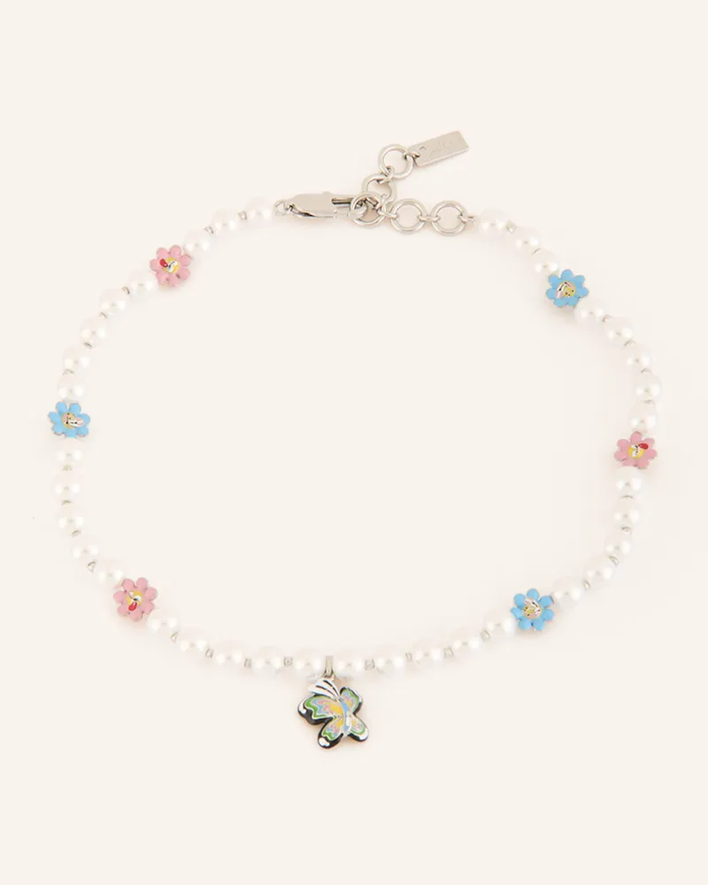 Marc Jacobs Halskette GARDEN PEARL STATION Silber