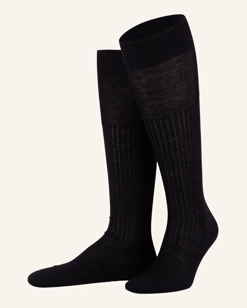 Falke Kniestrümpfe Luxury No. 7 blau Dunkelblau