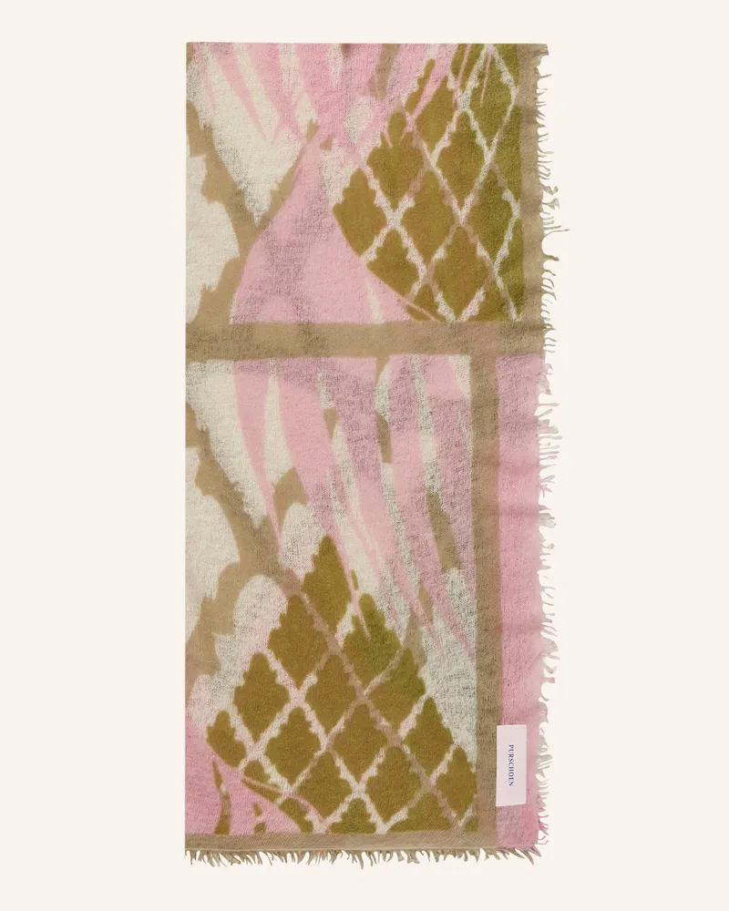 Puschoen Cashmere-Schal FEUERVOGEL Rosa