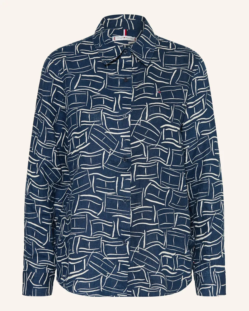 Tommy Hilfiger Hemdbluse Aus Leinen blau Dunkelblau