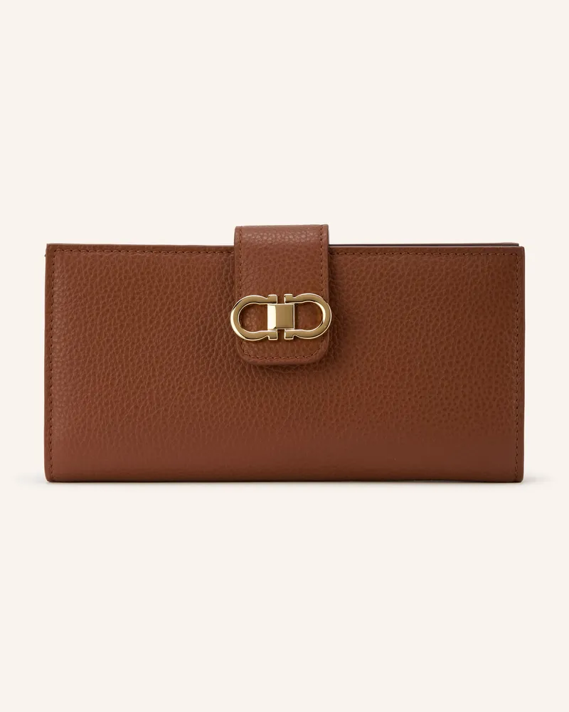 Ferragamo Geldbörse braun Cognac
