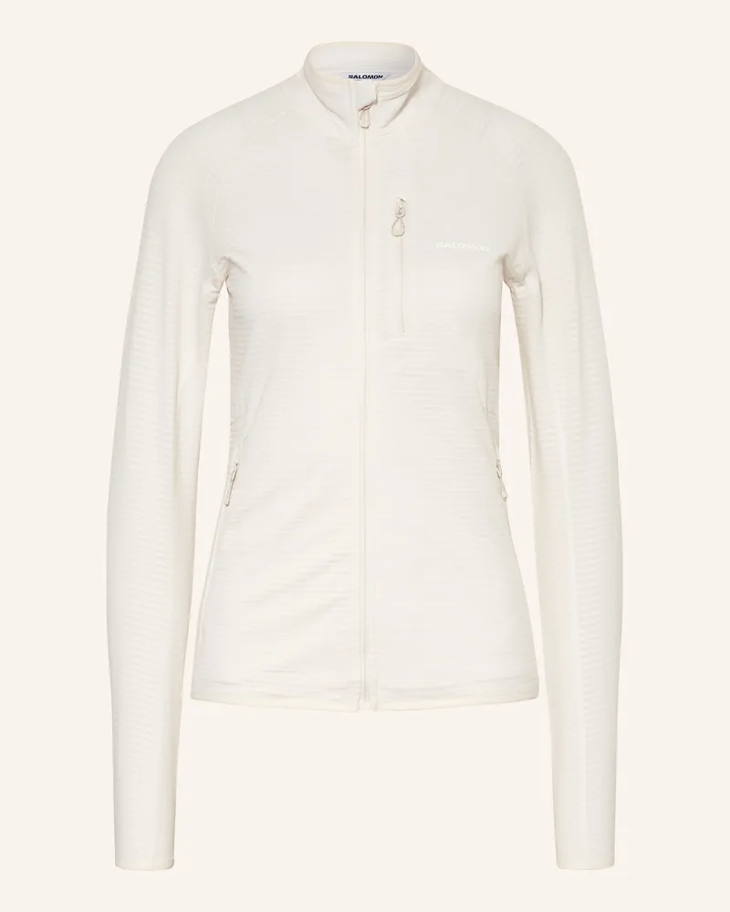 Salomon Midlayer-Jacke Essential Lightwarm weiss Ecru