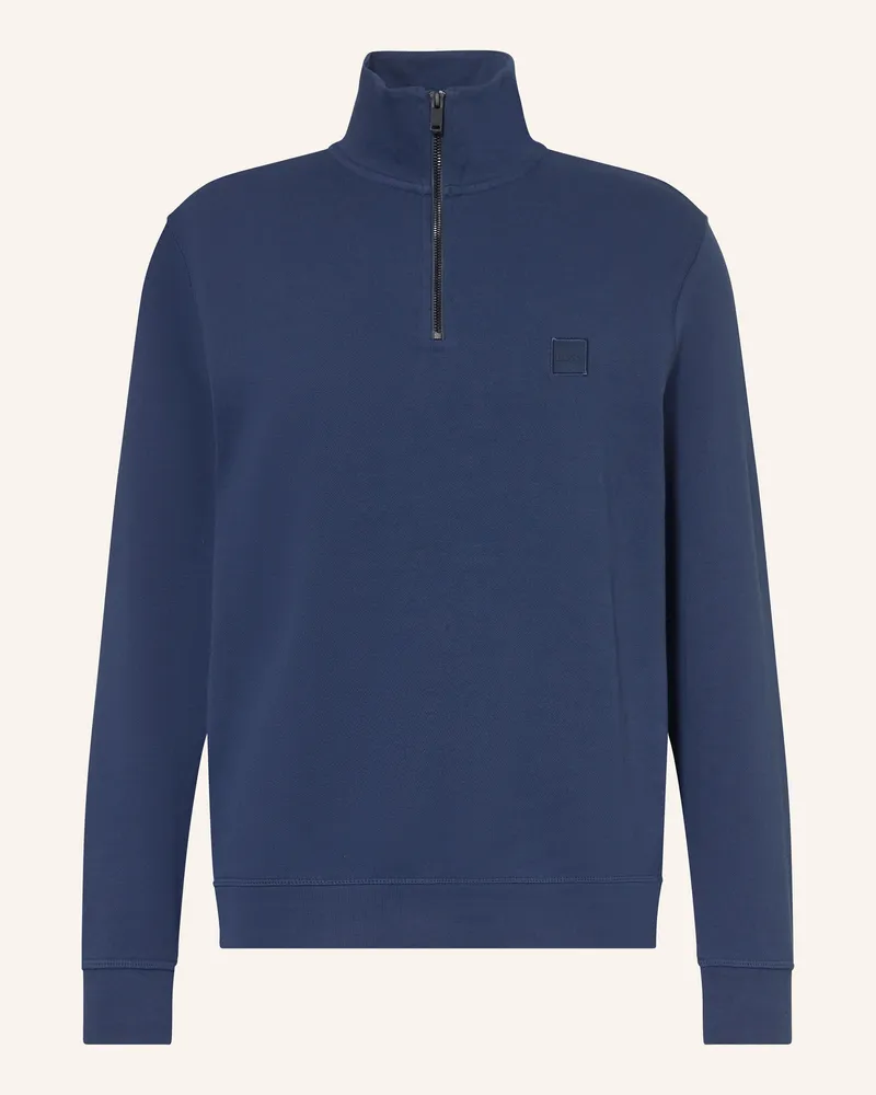 HUGO BOSS Sweat-Troyer Zetrust blau Dunkelblau